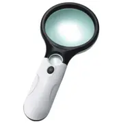 3Led Light 3X 45X Handheld Magnifier Reading Magnifying Glass White Low Vision Magnifiers
