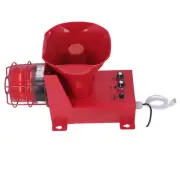 Siren Alarm 180dB Sound Light Horn Emergency Strobe Warn Light EU Plug 220V