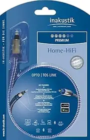 inakustik – 0041203 – Premium Optical Cable | For Transmitting Digital Audio Signals | 3 m in Blue | Nylon Conductor for Max. Light Conductivity - Ground Cable Ends Reduce Interfering Light Refractions