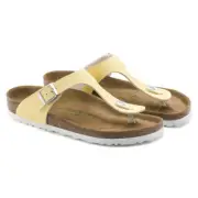 BIRKENSTOCK GIZEH VEGAN FLIP-FLOPS BRUSHED VANILLA YELLOW