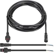 uxcell 16.4Ft 2 Pin Extension Cable Wire, 18AWG Waterproof IP67 Extension Cord with 7.87" Male Female Connector kit for Boat Car Truck Indoor/Outdoor Solar LED Strip Light, Black