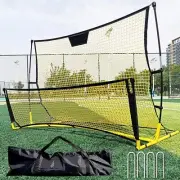 Soccer Trainer, 2-IN-1 Portable Soccer Rebounder Net, Volley