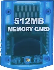 Mcbazel Gamecube Memory Cards,Memory Card Compatible with Gamecube and Wii Console - Blue 512MB (8192 Blocks)