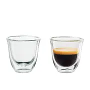 DeLonghi Double Wall Espresso Glasses 90mL Set of 2