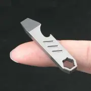 Hot EDC Mini Titanium Alloy Keychain Multi Tools Pry Bar Crowbar Bottle Opener