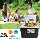 15L Centre Console Fridge Freezer Portable 12&24V Travel Camping Home Car Cooler