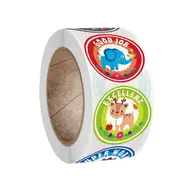 500PCS 2.5CM Roll Children's Toy Reward Incentive Sticker Label DIY Office Stationery Decoration Label Sealing Sticker