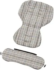 Gesslein Loop Set 224 Pushchair Seat Cover, Reversible Insert for Summer and Winter, Universal, Tencel Breathable & Shield Carry Bag C1/C2/Trend | Checked Grey