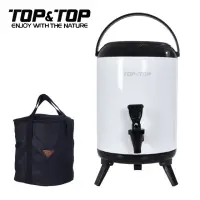 在飛比找momo購物網優惠-【TOP&TOP】304不鏽鋼保溫保冷茶桶 加大款 8L/茶