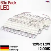 60x LED Module 1,2W DC12V 3x SMD 12000K IP65 120-140LM Advertisement Cold White