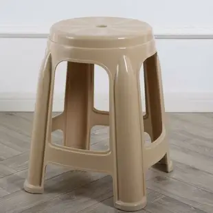 熟膠加厚塑料凳子家用高凳防滑耐用客廳餐桌椅子成人塑膠板凳