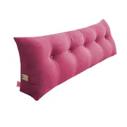 SOGA 100cm Red Triangular Wedge Bed Pillow Headboard Backrest Bedside Tatami Cushion Home Decor