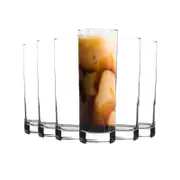 LAV 6 Piece Ada Highball Glasses Set - Modern Long Drink Collins Glass Cocktail Tumblers - Fine Rim - 315ml