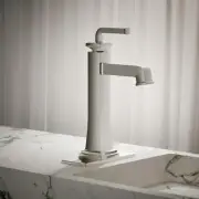 Kohler 26430-4-SN Riff Tall Bathroom Sink Faucet Vibrant Polished Nickel 1.0 GPM