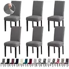 Chair Covers, Dining Room Chair Covers, Stretch Kitchen Chair 6 .Grey