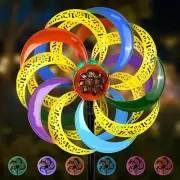 Wind Spinner Kinetic Art Solar Multi-Color Glass Ball Light Outdoor Decoration
