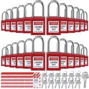30 Set Lockout Tagout Locks Kit,30 Red Locks, 2 Keys Per Lock, Lockout Lock K...
