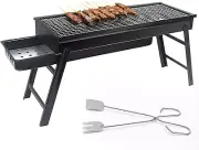 Collapsible Portable Grill, Small Charcoal Grill, BBQ Charcoal Grill, Smoker for