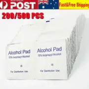 200/500PCS Alcohol Pad Wipes Swabs 75% Isopropyl Skin Swab Prep Pads General USE