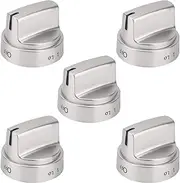 5pcs Gas Stove Knob, Stove Knobs Replacements Profile Stove Knobs Gas Stove Knobs Replacements Gas Cooktop Compatible with GE Stove Knobs WB03X24818, AP5989029, PS11729081
