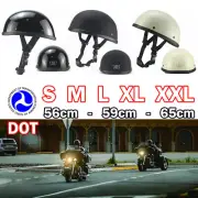 Motorcycle FLAT DOT Harley Beanie Helmet Half Helmet Cap Skid Scooter 56cm-65cm