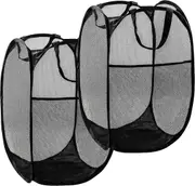 2PCS Mesh Dirty Clothes Basket, Temporary Storage for Change of Clothes, Toy Storage, Collapsible Pop-Up Laundry Basket