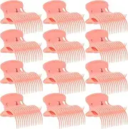 Ipetboom Hot Roller Hair Clip Set 12pcs Insulated Curler Clips Replacement for Salon Use
