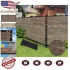 Versatile Brown Privacy Fence Screen with Zip Ties - Ideal for Gardens & Patios
