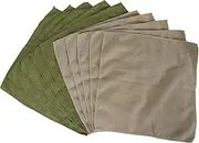 Evriholder Bamboo Naturals Greenery Collection Microfiber Towels Green, Tan