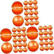 ibasenice 75 Pcs Ball Drawing Lucky Dance Party Decorations Christmas Snowglobe Vending Snow Globes Seamless Container Labels Orange Decor Party Activity Props Plastic Machine Small Child