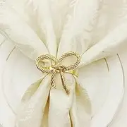 6Pcs Gold Napkin Rings,Metal Butterfly Napkin Holders for Wedding, Dinner Party, Table Decorations