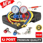 R134A R12 R22 HVAC A/C AC Air Conditioner Charging Service Manifold Gauge & Hose