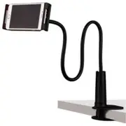Cell Phone Bracket Flexible Long Arms Clip Clamp Mount Stand Black Mounts & Holders