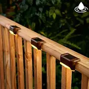 4pcs Solar Step Lights Outdoor LED Deck Stair Lights Waterproof LED for Garden Fence Step Railing Stairs Yard Patio Pathway Holiday Light