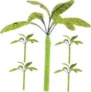 5pcs Banana Tree Model Sand Table Decorations Simulation Plants Miniature Banana Trees Micro Landscape Ornaments for Crafts