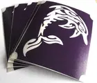ld374 GLITTERTATTOO 10 x stencil large tribal dolphin glitter tattoo L@@K!