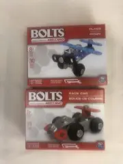 Meccano Bolts Race Car and Plane, 31 pieces & 2 tools, NIB