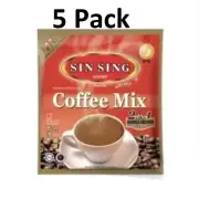 5 X SIN SING No Sweet 2-in-1 Coffee Mix | Smooth & Creamy Instant Coffee (25's)