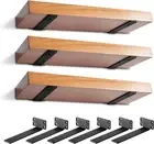 6 Pack Heavy Duty Shelf Bracket, 15cm（6 inch）Floating Shelf Bracket, Premium Hid