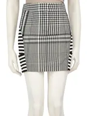 Check Cut Out Mini Skirt
