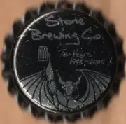 USA Plastic Lined Beer Crown Bottle Cap: Stone Brewing (silver)