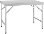 Vogue Stainless Steel Square Folding Table, 1200 mm Width