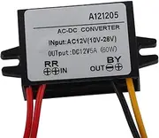 Step Down Converter, Power Converter, Ac to Dc Converter 12v, IP67 Waterproof, Overload Protection, AC-DC Step Down Power Supply Module for Car Screen, Fan, Water Pump (5A)