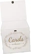 Garneck Wedding Card Collection Box with Lock Elegant Acrylic Card Storage Case for Weddings Showers Parties Decorative Keepsake Container for Guests and Hosts
