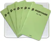 Small Graph Notebook- Notepad for Field Notes, Green Graph Small Sketch Books