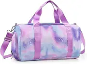 RUGICI Duffel Bag for Women Girls Dance Sport Gym Bag Weekender Overnight Portable Tote Shoulder Bag with Shoe Compartment Wet Pocket