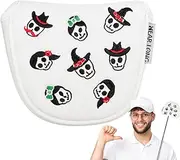 Putter Head Cover | Waterproof Putter Head Cover for Golf - Soft Wrap Cute Skull Pattern Magnetic Buckle Outdoor Sport Accessories for Playing, Training, Course
