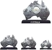Australian Souvenirs Map Clock Movement Bedside Copper Aussie Gift Bulk Small