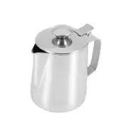 350Ml Stainless Steel Milk Frothing Pitcher with Lid Espresso Coffee5280