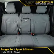 Ford Next-Gen Ranger T6.2 Sport & Tremor XP7 Heavy Duty Canvas Rear Row Seat Covers (Available)